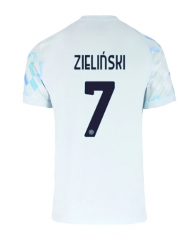 Inter Milan Piotr Zielinski #7 Maglia Gara Trasferta Repliche 2025-26 Maniche Corte